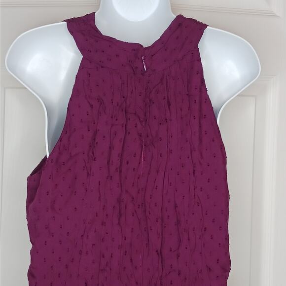 LOFT Burgundy Crossover Halter Dress NWT Sz 8 - Picture 8 of 10